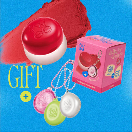 Fwee Set Blurry Pudding Pot + Llavero Rubor y labial