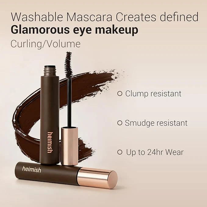 Heimish Dailism Smudge Stop Mascara de larga duración, impermeable