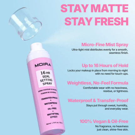 Moira Fijador de maquillaje 16hn Seal Settinf Spray