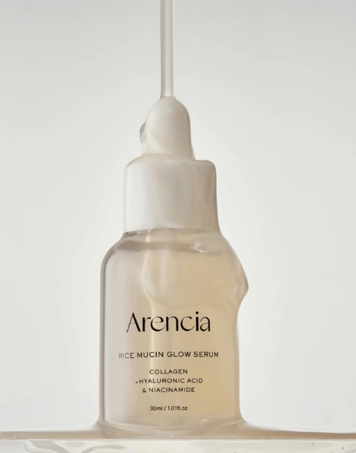 Arencia Rice Mucin Glow Serum 30ml, colágeno + ácido hialurónico y niacinamida