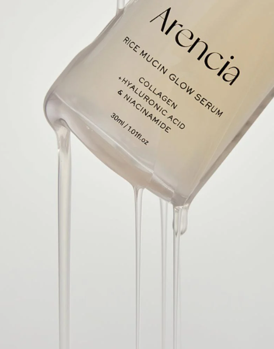 Arencia Rice Mucin Glow Serum 30ml, colágeno + ácido hialurónico y niacinamida