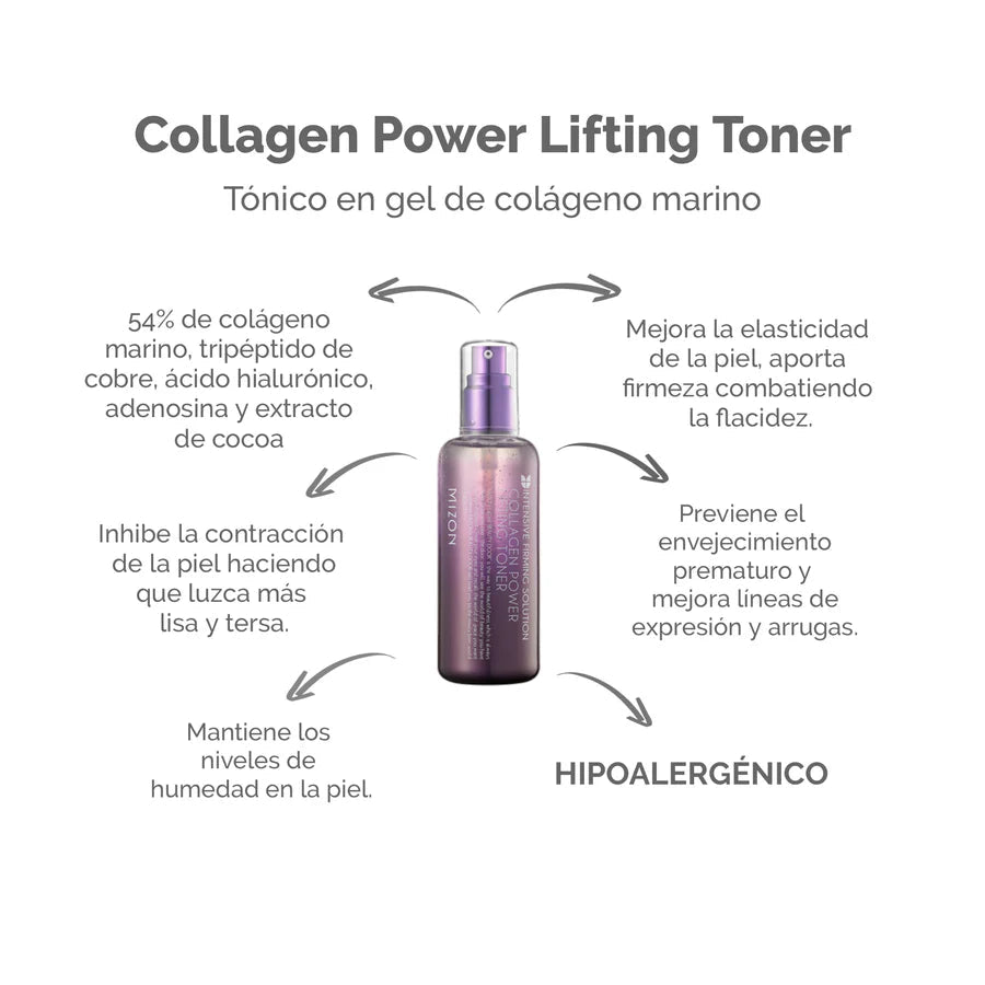 Mizon Solución reafirmante intensiva Collagen Power Lifting Toner 120ml