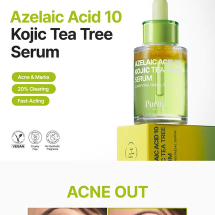 Purito Azelaic Acid 10 Kojic Tea Tree Serum 30ml