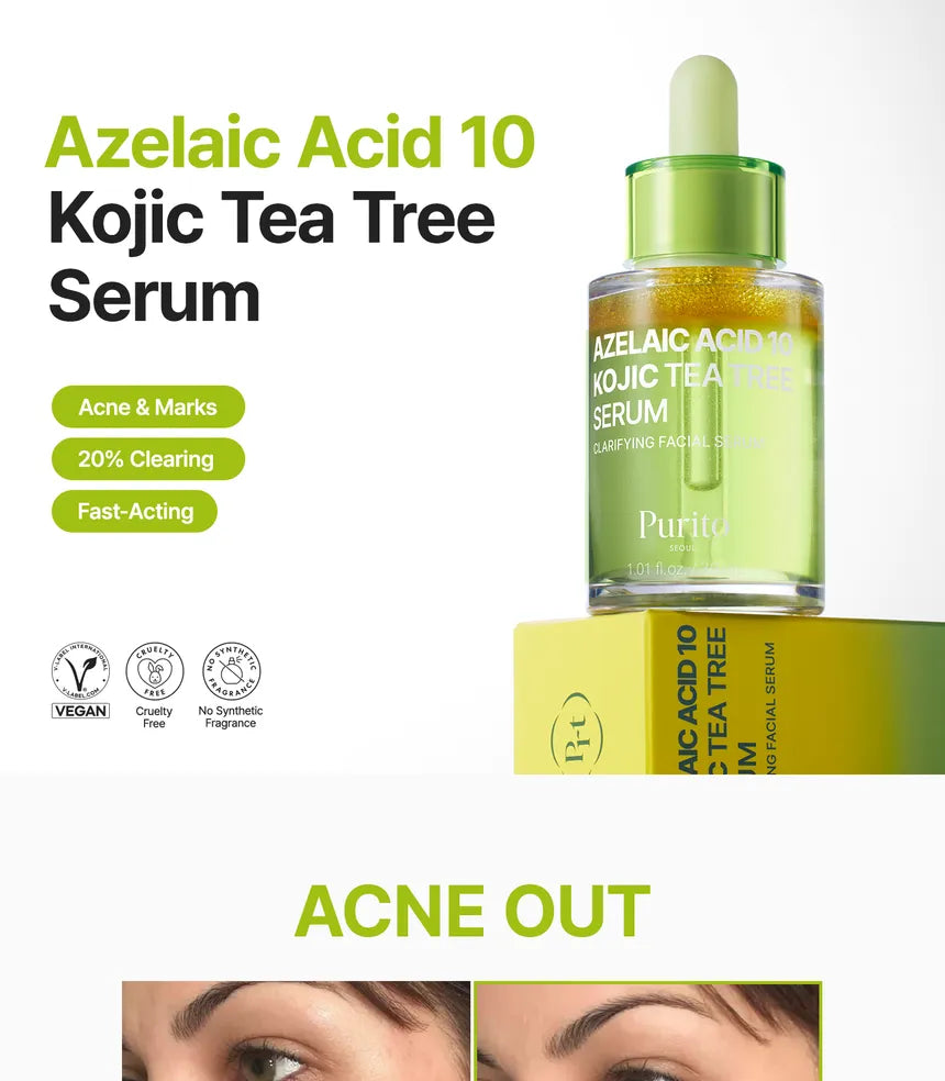 Purito Azelaic Acid 10 Kojic Tea Tree Serum 30ml