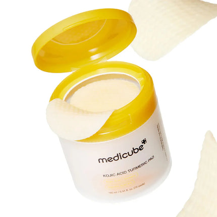 Medicube Kojic Acid Turmeric Pad 70ea Tonico de ácido kójico, cúrcuma, niacinamida