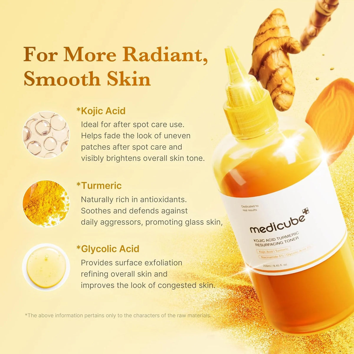 Medicube Tónico revitalizante de cúrcuma y ácido kójico 250 ml