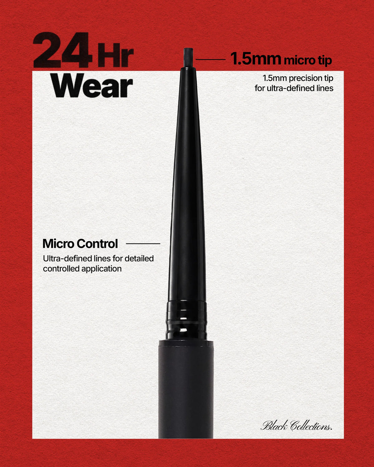 Moira 24HR Micro Gel Liner -001, Black