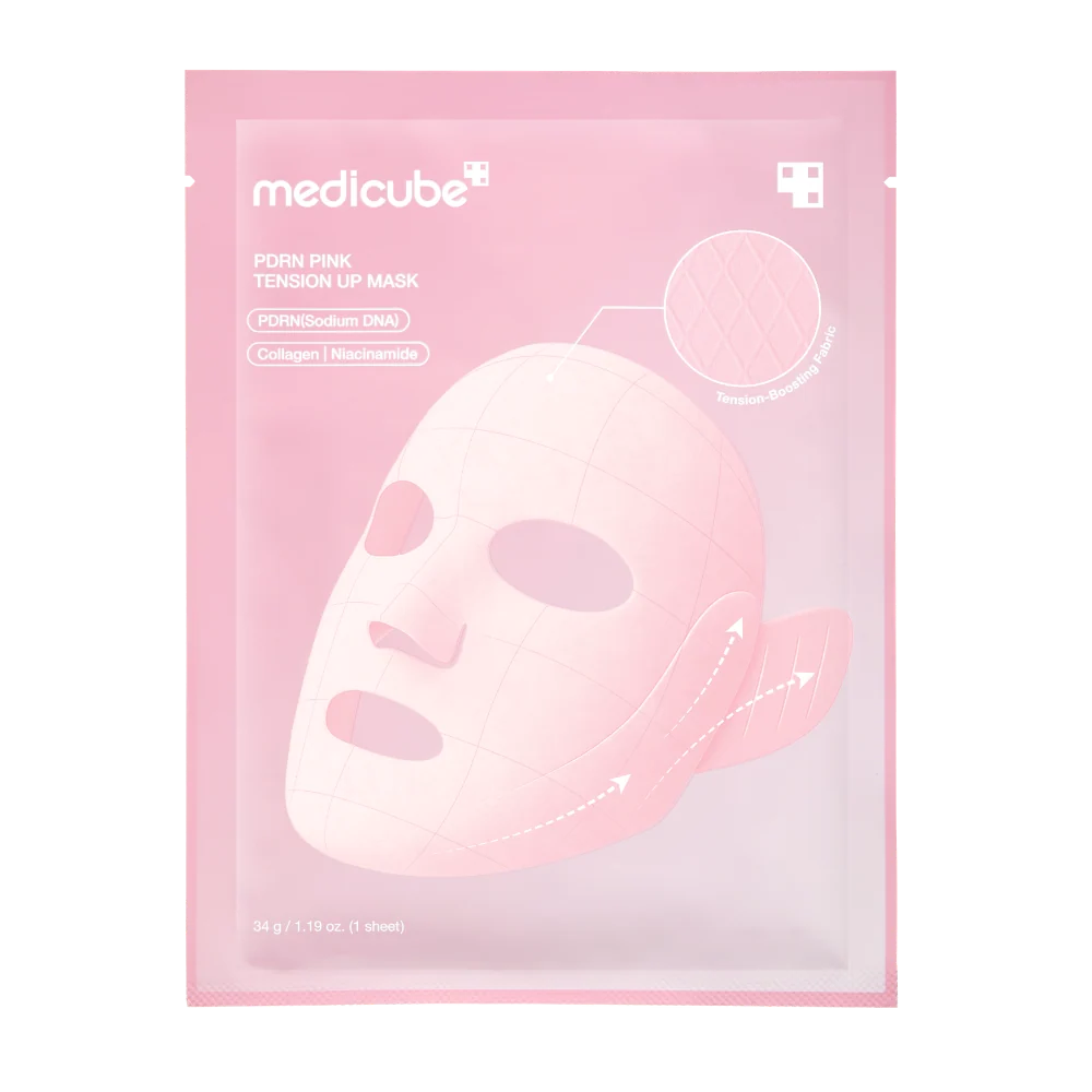 Medicube PDRN Pink Tension Up Mask – Mascarilla Tensora para Rostro y Mandíbula 4u