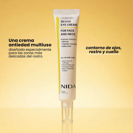 NIDA Revive Eye Cream For Face And Neck –Crema Reafirmante para Ojos, rostro y Cuello 40ml