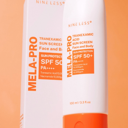 NINE LESS  Protector Solar. MELA-PRO Tranexamic Acid Sun Screen – 100 ml