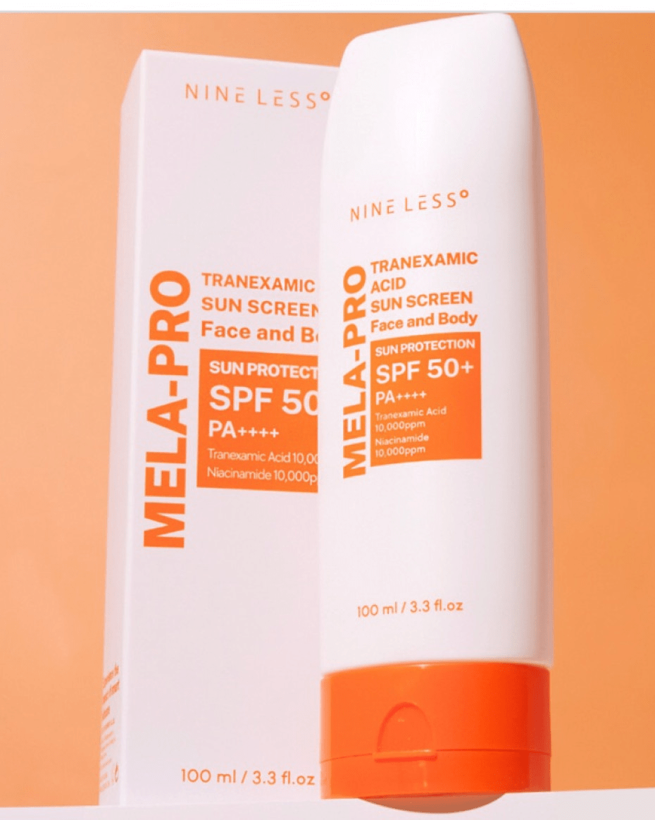 NINE LESS  Protector Solar. MELA-PRO Tranexamic Acid Sun Screen – 100 ml