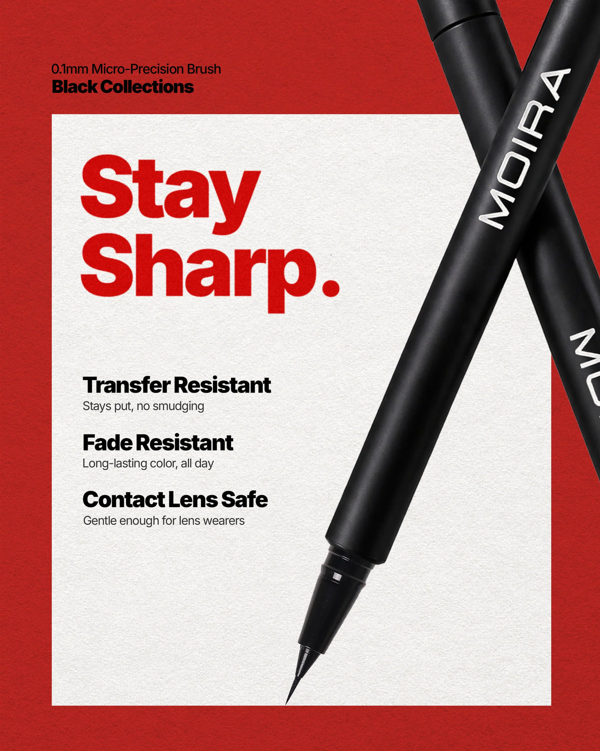 Moira 24HR Nano Ink Liner -001, Black