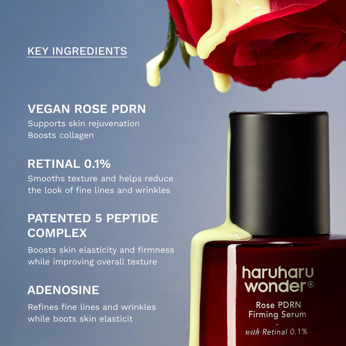 Haruharu Wonder Rose PDRN Firming Serum – Sérum Reafirmante con Retinal 0.1% 30 ml