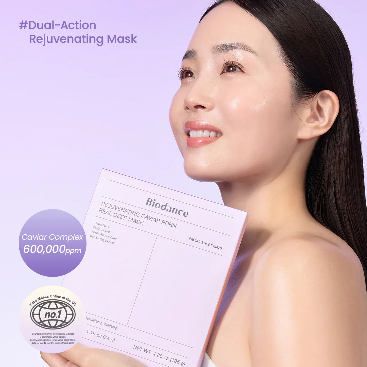 Biodance Rejuvenating Caviar PDRN Real Deep Mask Pack 4 unidades