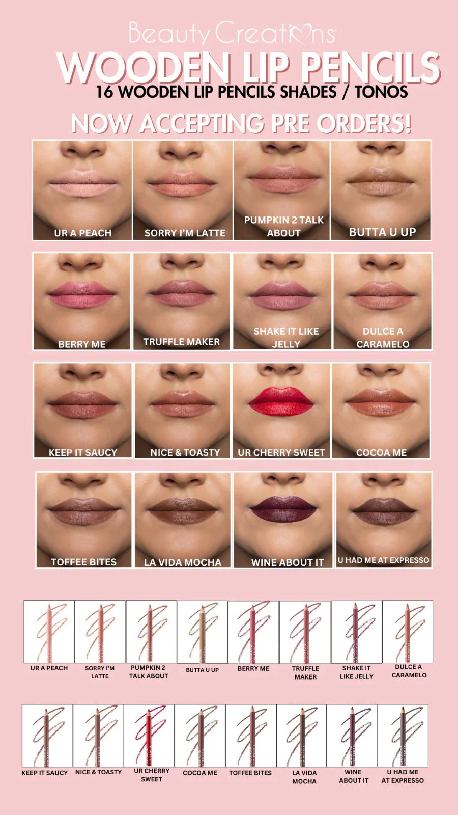 Beauty Creations Wooden Lápiz de labios