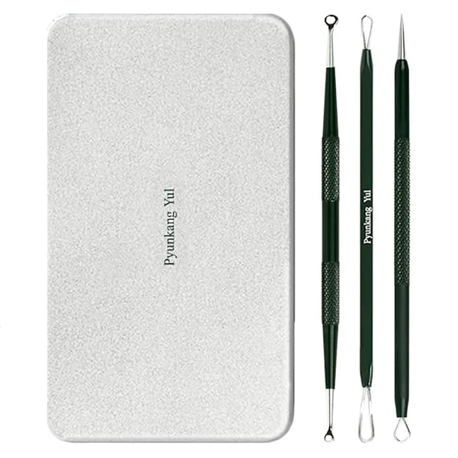 Pyunkang Yul - Pimple Extractor, estuche de estaño incluido, herramientas extractoras para eliminación de espinillas en la cara