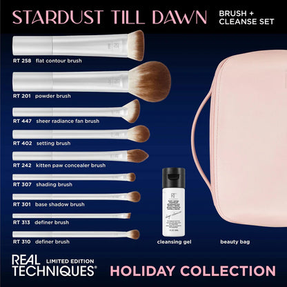 Real Techniques Edición limitada Stardust Till Dawn Brush + Cleanse Set