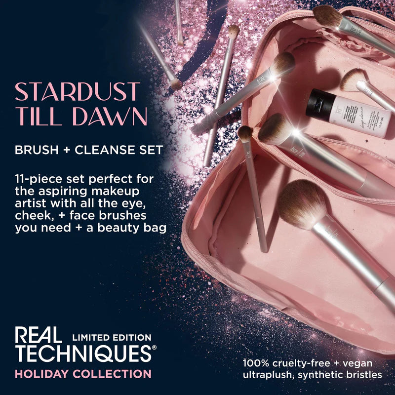 Real Techniques Edición limitada Stardust Till Dawn Brush + Cleanse Set