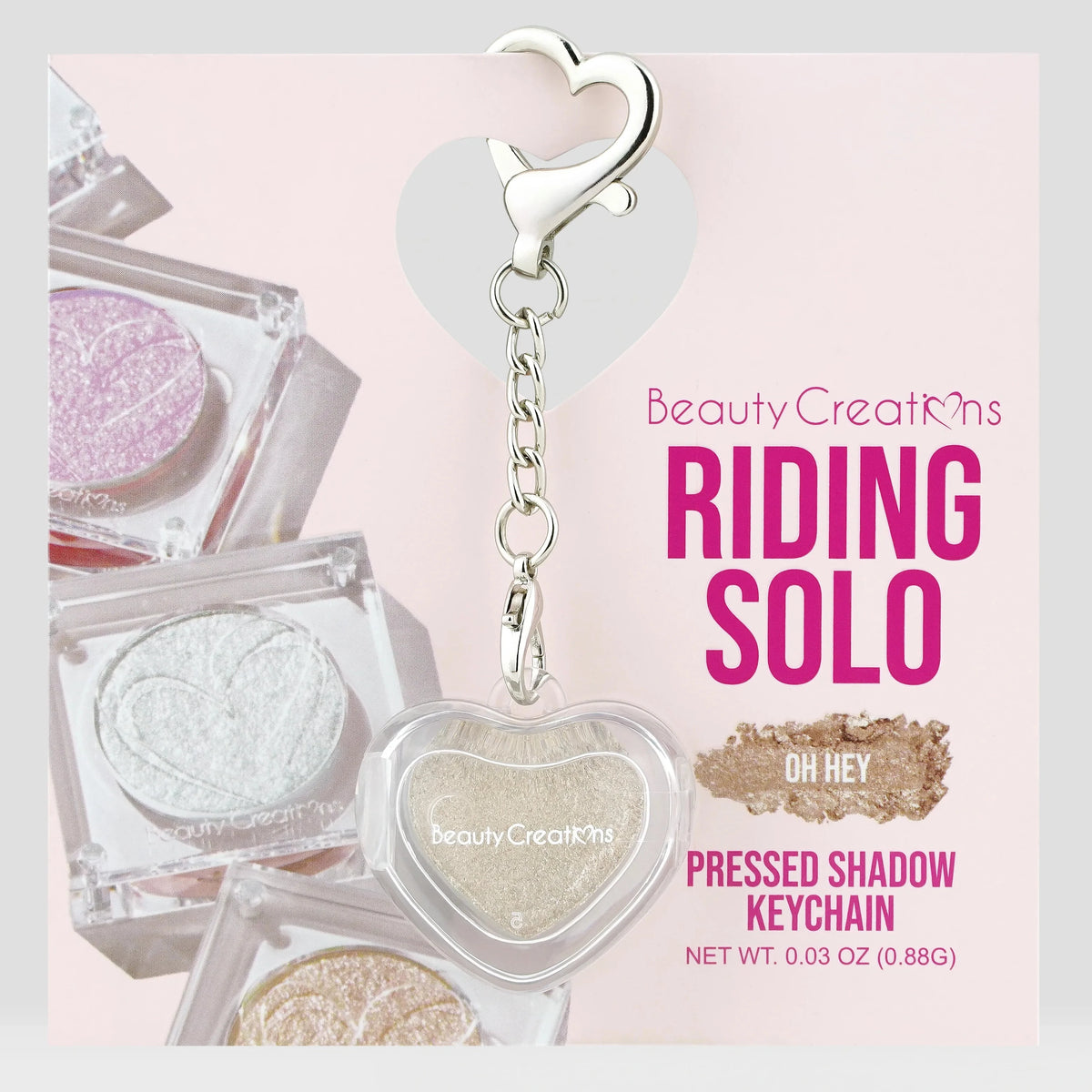 Beauty Creations -Llavero con sombra de ojos compacta Riding Solo OH HEY