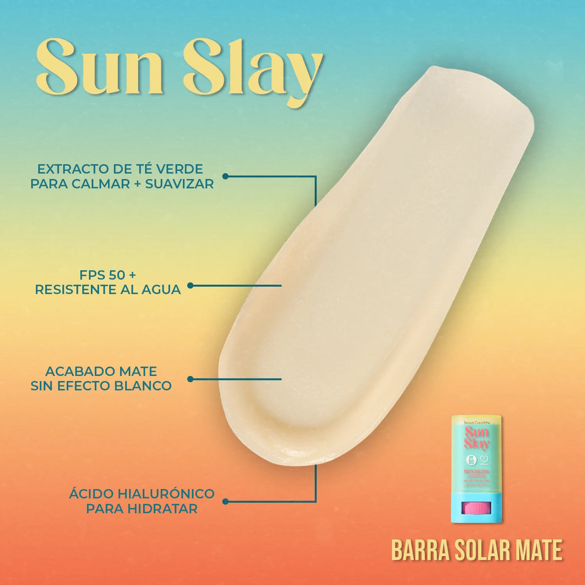 Beauty Creations Sun Slay Protector en barra Matte sun stick