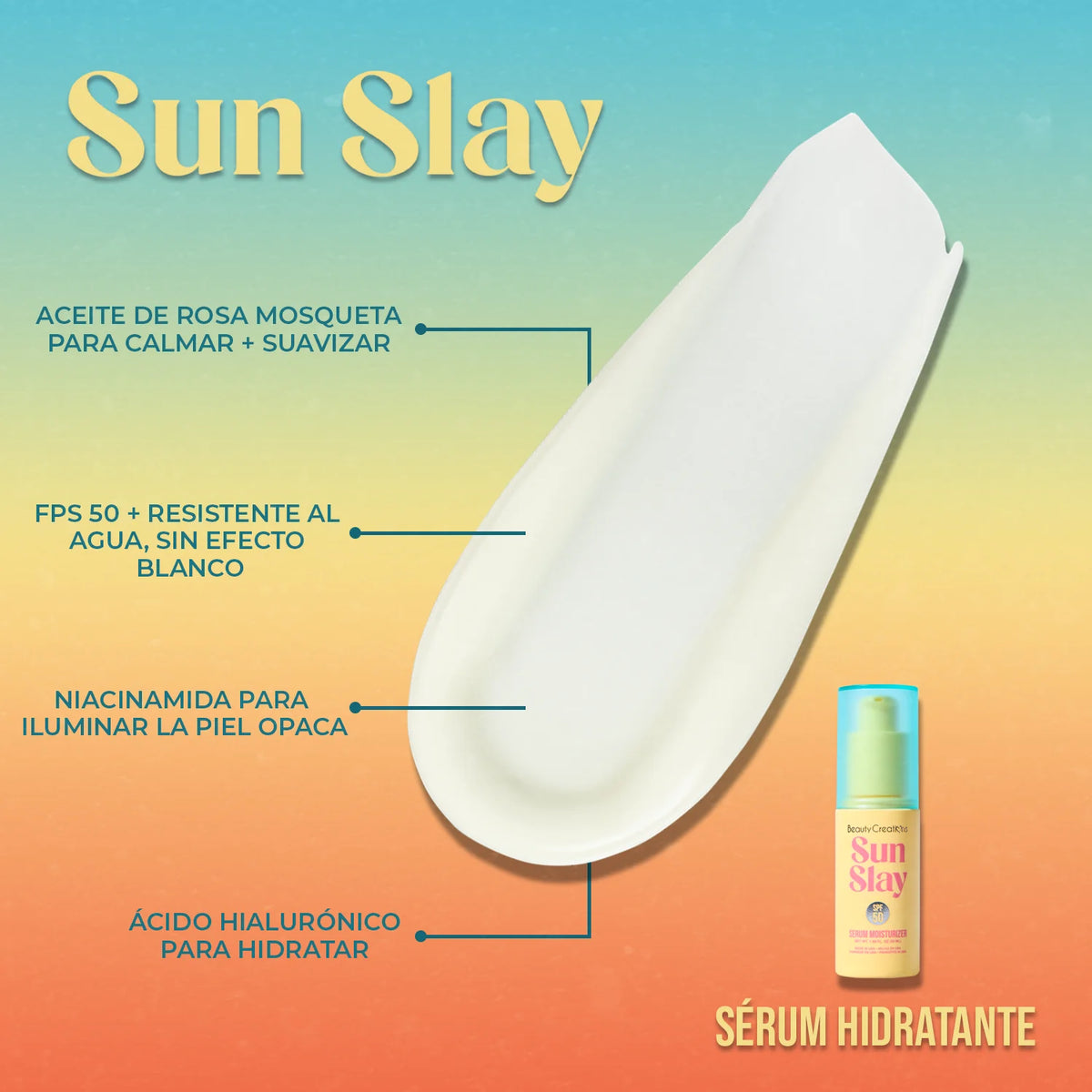 Beauty Creations Sun Slay Sérum Hidratante SPF 50 50ml