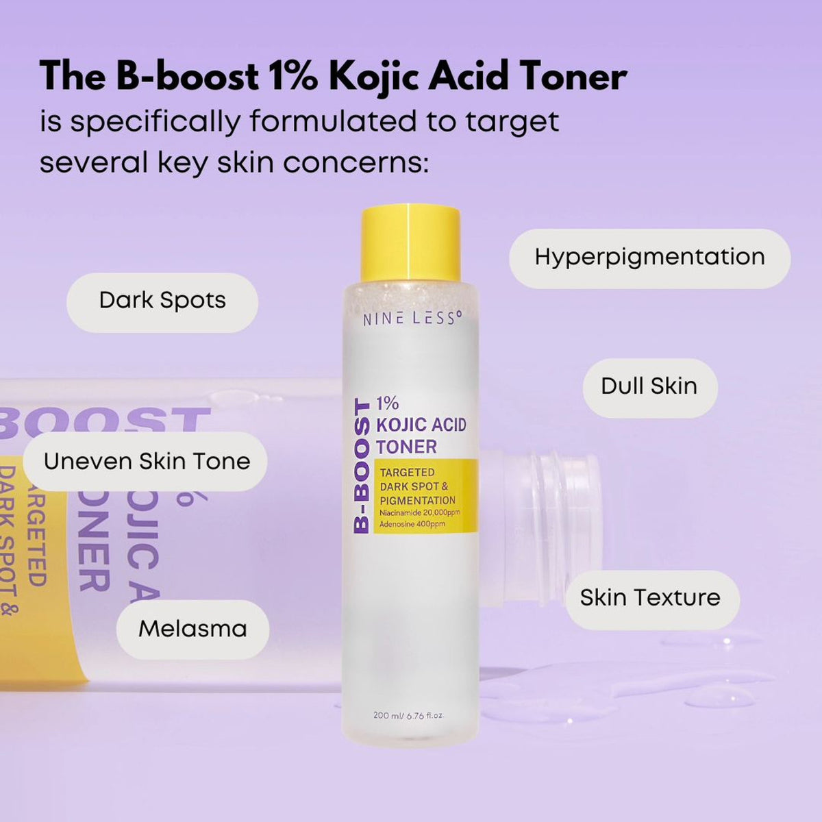 Nineless – Tónico B-Boost con 1 % de ácido kójico 200ml