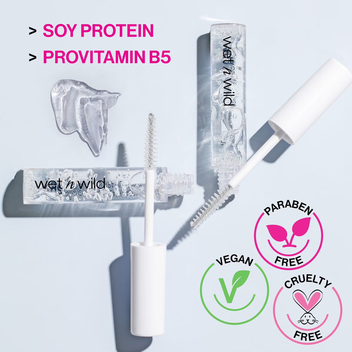 wet n wild Mega Clear Brow & Lash Mascara – Gel Transparente para Cejas y Pestañas