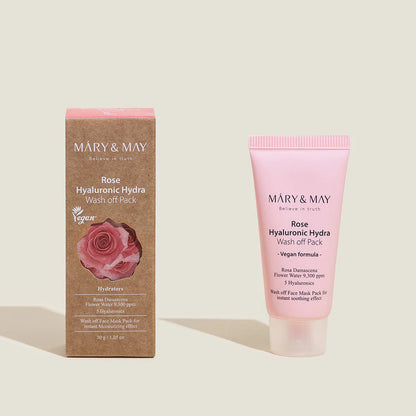 Mascarilla facial Mary&May Rose Hyaluronic Hydra Wash off Pack 30ml