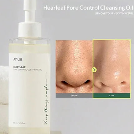 Anua Aceite limpiador para el control de poros Heartleaf