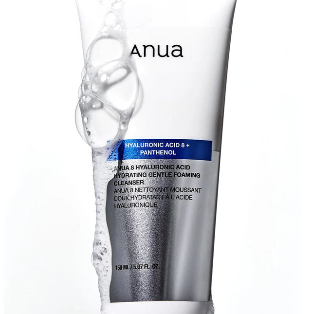 Anua - 8 Hyaluronic + Panthenol  Acid Hydrating Gentle Foaming Cleanser 150ml
