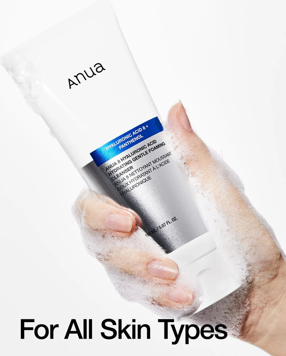 Anua - 8 Hyaluronic + Panthenol  Acid Hydrating Gentle Foaming Cleanser 150ml