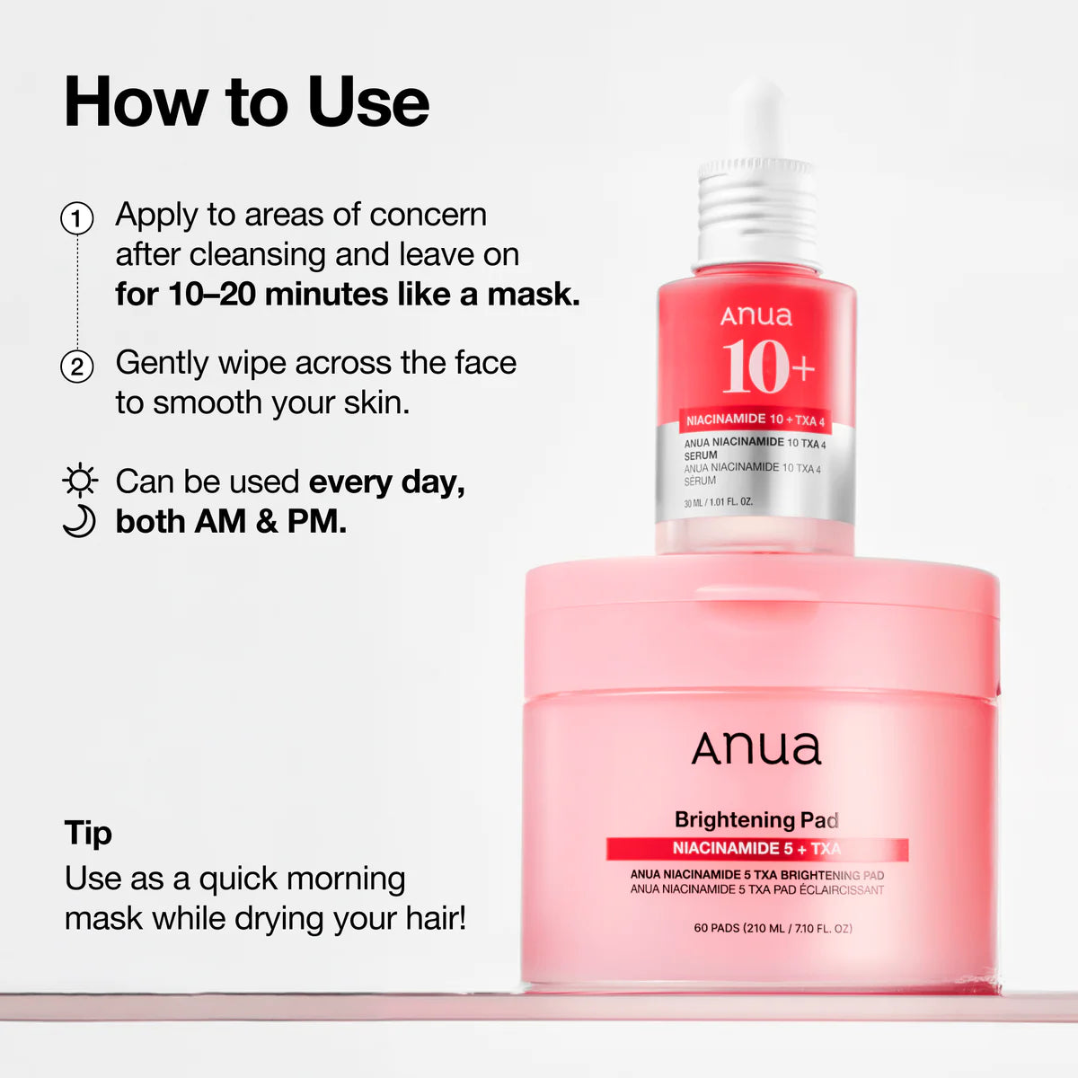 Anua Niacinamide 5 TXA Brightening Pad 210ml (60ea)