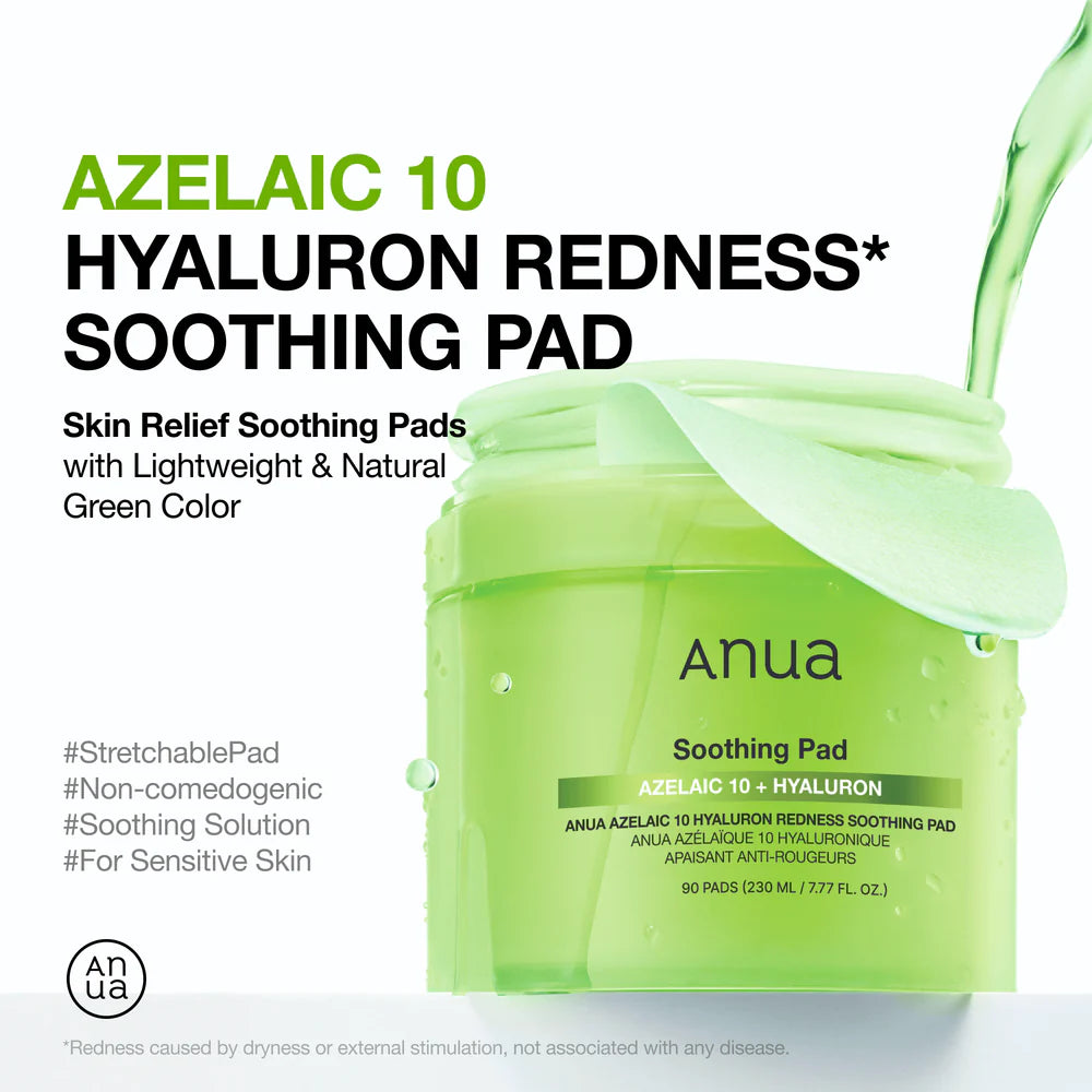 Anua - Azelaic Acid 10 Hyaluron Redness Soothing Pad 230ml (90EA)