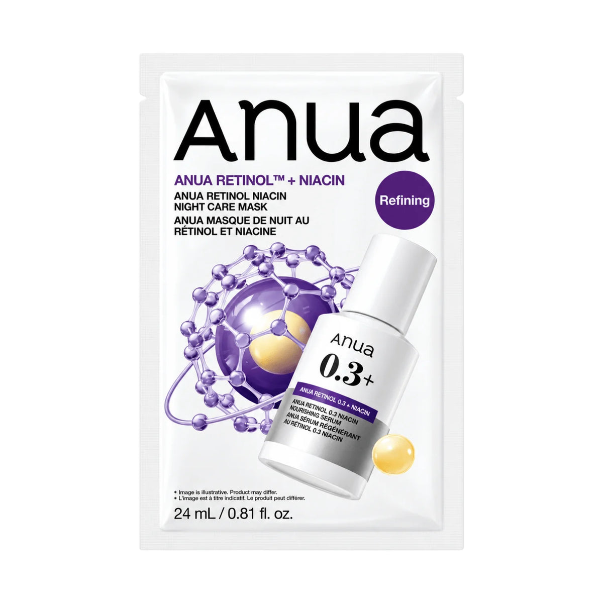 Anua Retinol Niacin Night Care Mask – 24 ml