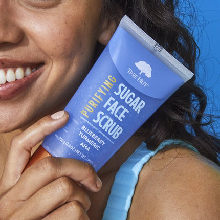 Tree Hut Exfoliante facial purificante de arándanos y cúrcuma