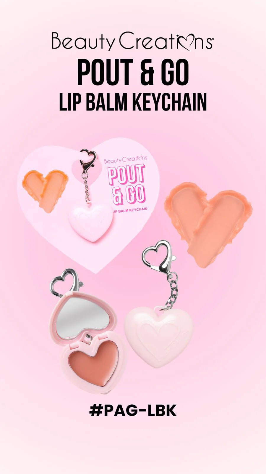 Beauty Creations Pout & Go Lip Balm Keychain