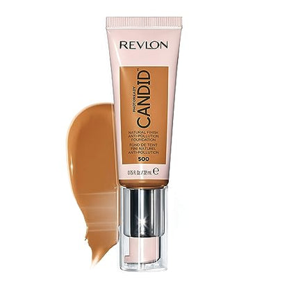 REVLON PhotoReady Base sincera de acabado natural, con ingredientes anticontaminantes, antioxidantes y antiluz azul.