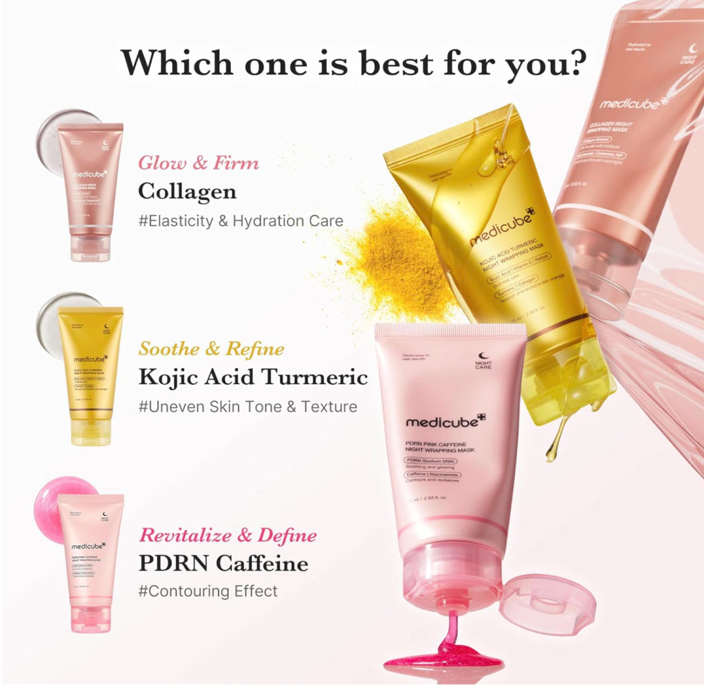 Medicube PDRN Pink Collagen Caffeine Night Wrapping Mask