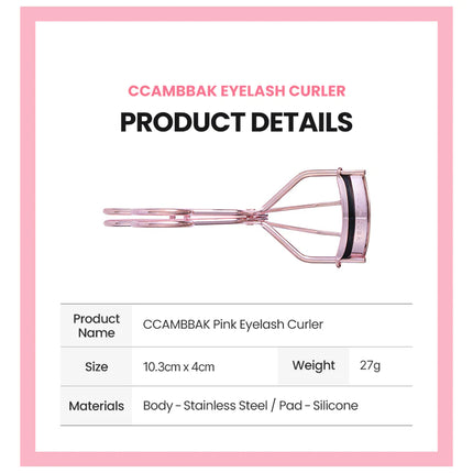 CCAM BBAK Pink Eyelash Curler- Rizador de Pestañas