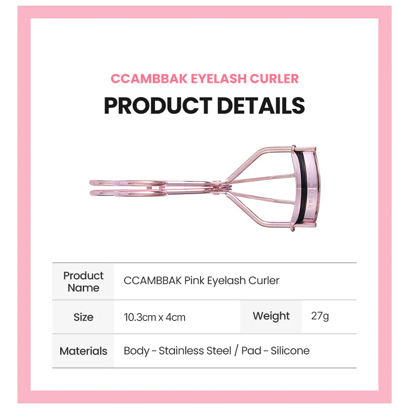 CCAM BBAK Pink Eyelash Curler- Rizador de Pestañas