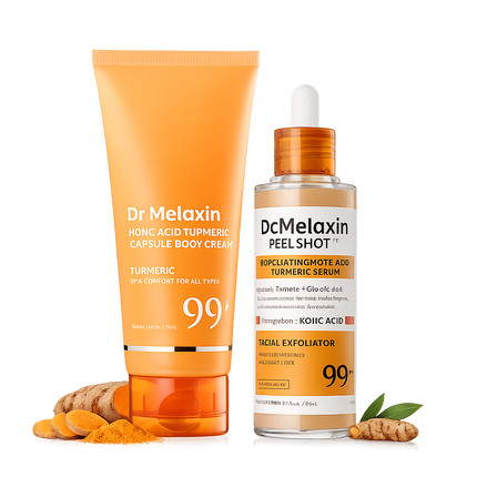 Dr.Melaxin Set Despigmentante Corporal Dr. Melaxin – Sérum Exfoliante + Crema Iluminadora