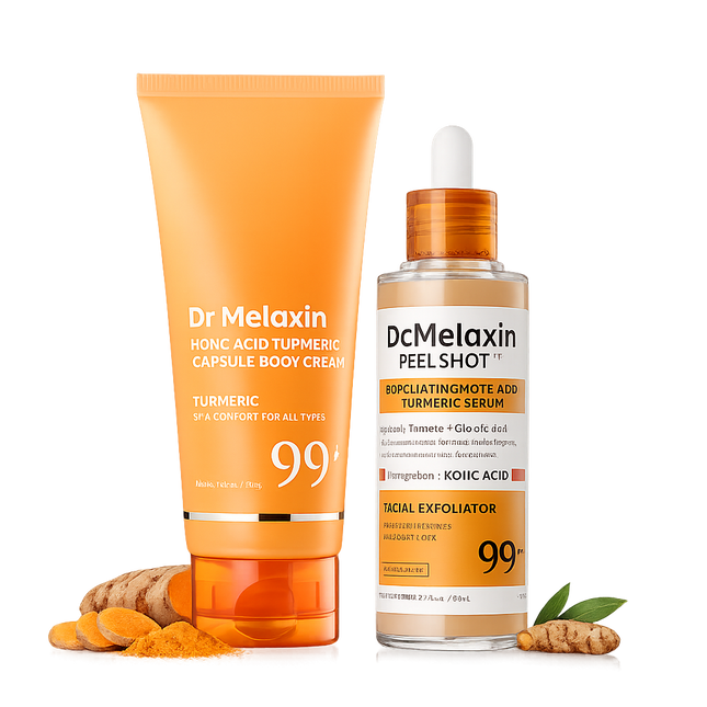 Dr.Melaxin Set Despigmentante Corporal Dr. Melaxin – Sérum Exfoliante + Crema Iluminadora