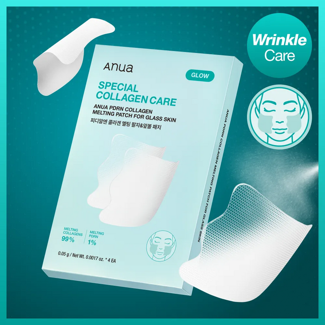 ANUA PDRN Collagen Melting Patch for Glass Skin – Parches de Colágeno y PDRN para Líneas de Expresión