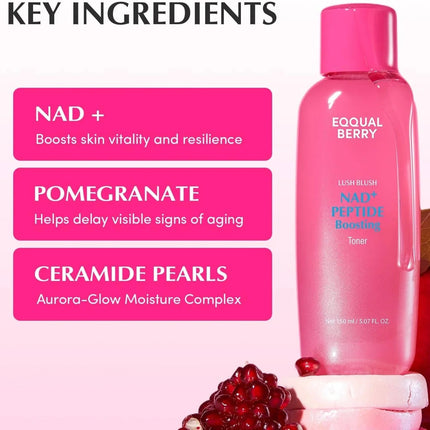 EQUALBERRY NAD+ Peptide Boosting Toner – Tónico Reafirmante e Hidratante 150ml