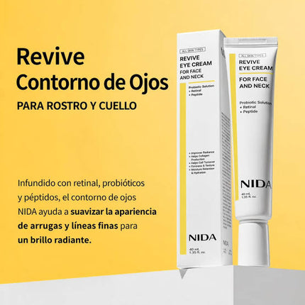 NIDA Revive Eye Cream For Face And Neck –Crema Reafirmante para Ojos, rostro y Cuello 40ml