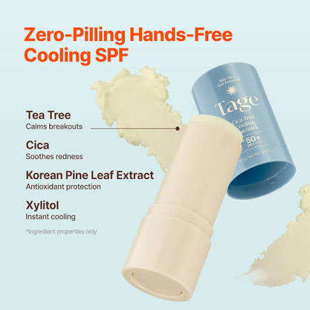 TAGE Cica-Tree Cooling Sun Stick SPF50+ PA++++ – Protector Solar Refrescante 19 g