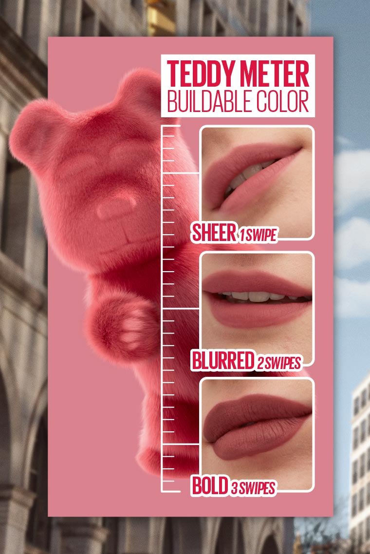 Maybelline Tinte labial mate de larga duración Super Stay Teddy Tint