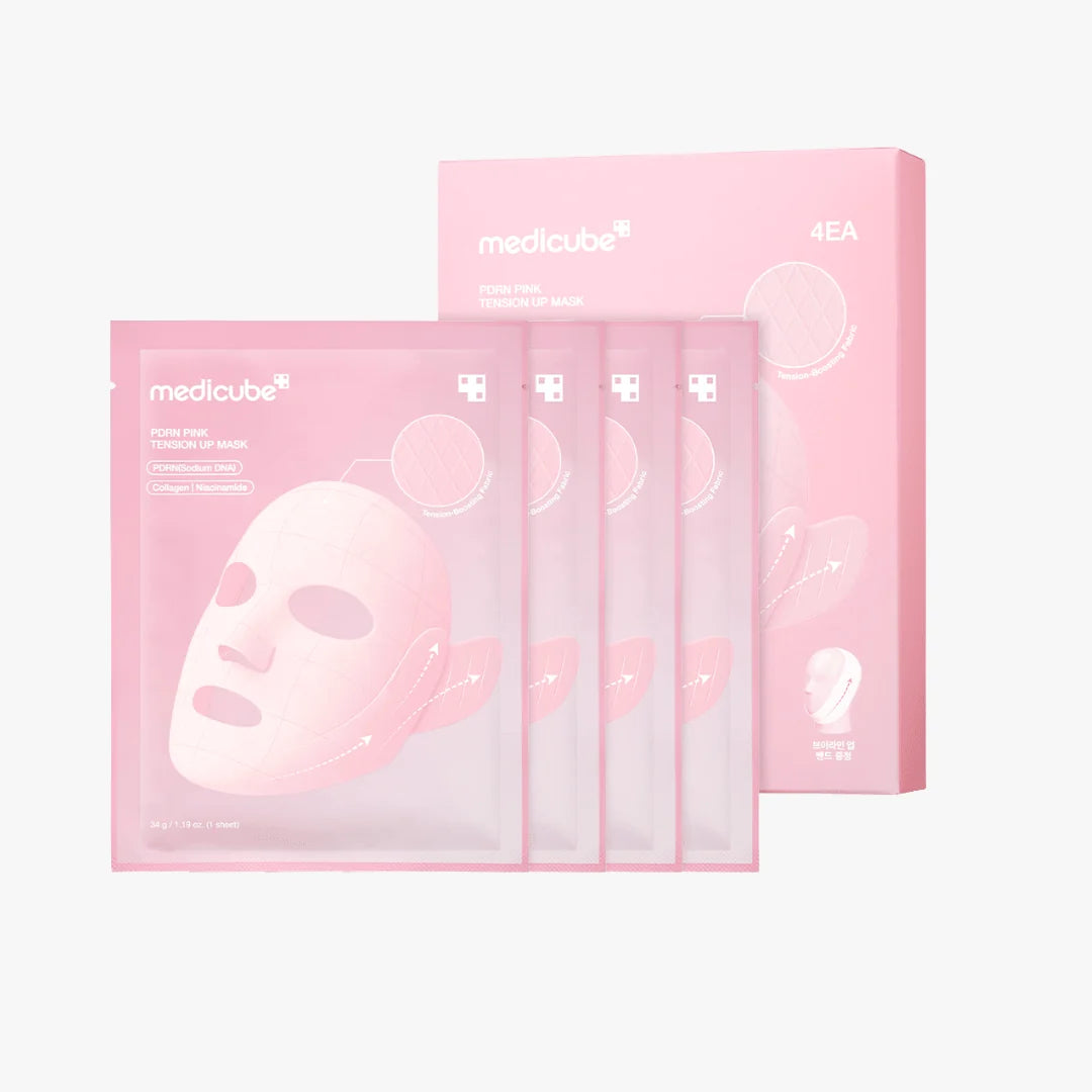 Medicube PDRN Pink Tension Up Mask – Mascarilla Tensora para Rostro y Mandíbula 4u