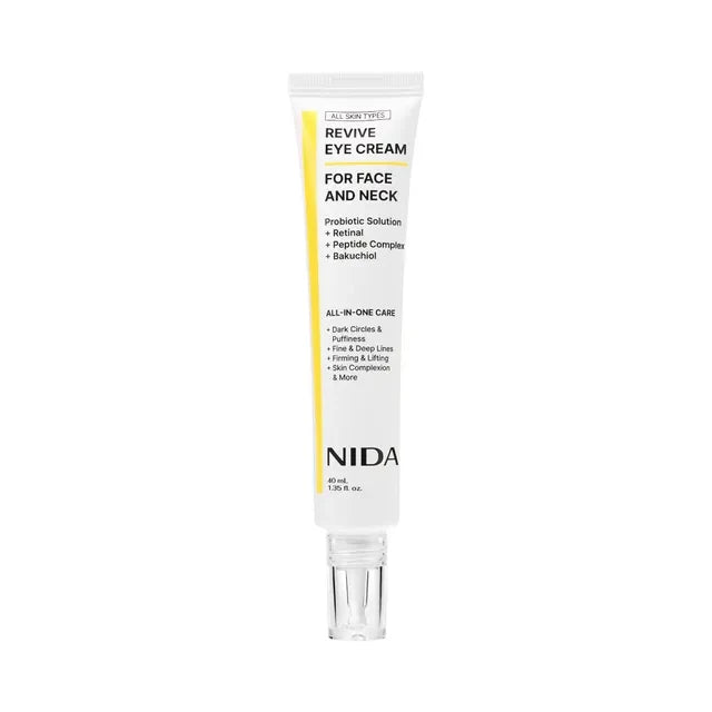 NIDA Revive Eye Cream For Face And Neck –Crema Reafirmante para Ojos, rostro y Cuello 40ml