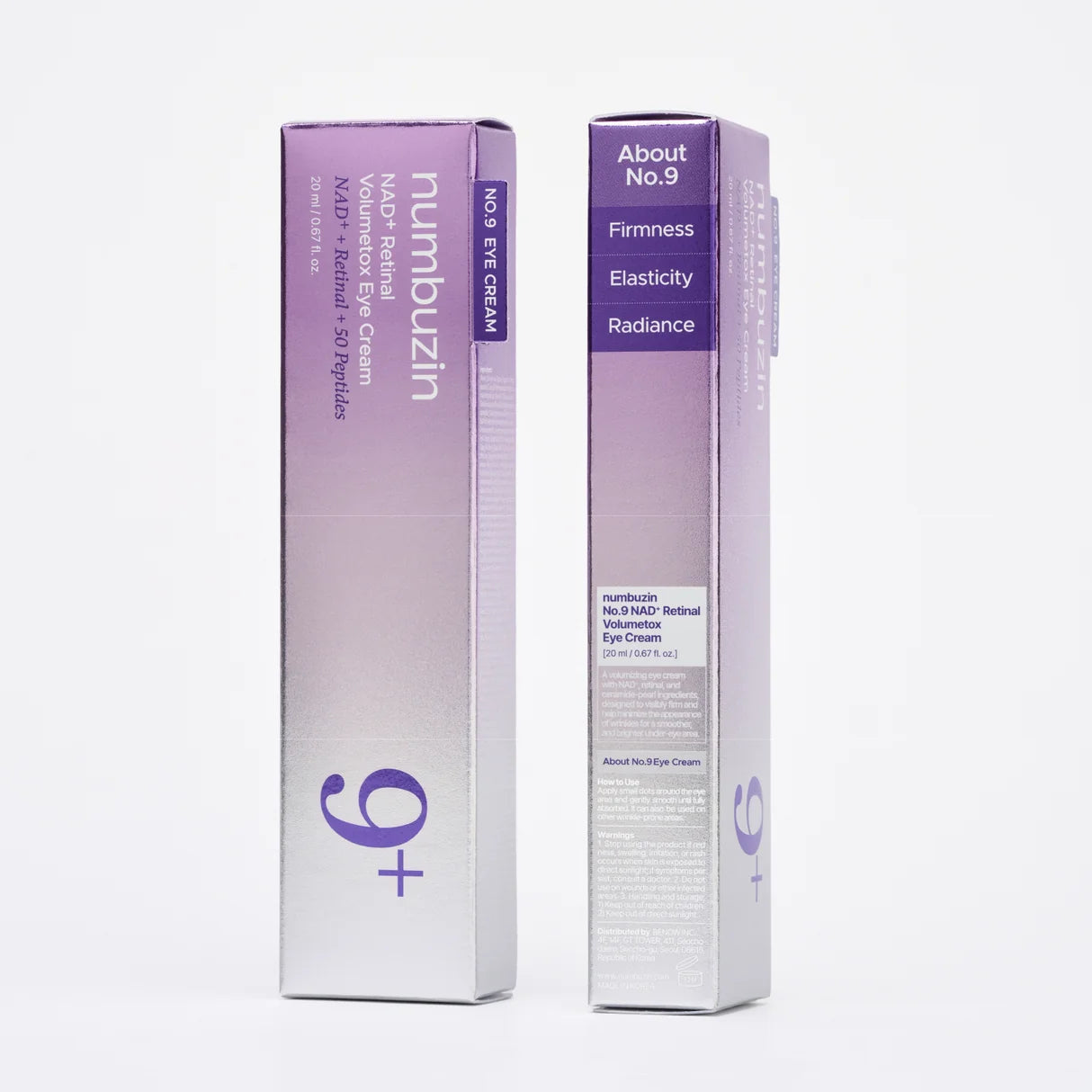 Numbuzin No.9 NAD+ Retinal Volumetox Eye Cream – Contorno de Ojos con Retinal 20 ml